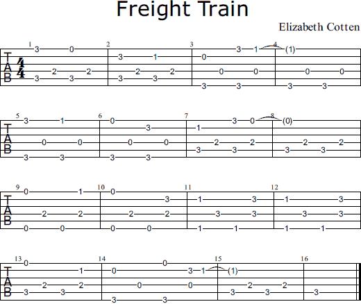 Freight Train tabs
