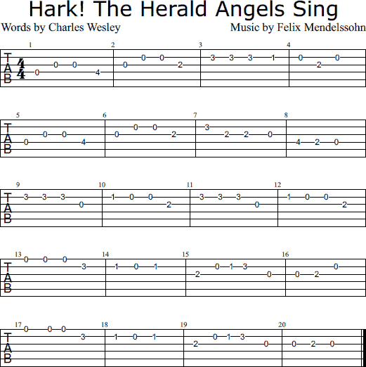 Hark! The Herald Angels Sing tabs