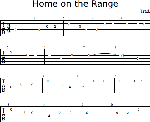 Home on the Range tabs