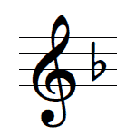 Key signature music symbol