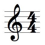 Time signature music symbol